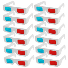 70Pcs 3D Cardboard Glasses Red Blue for and Party Use