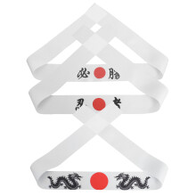 15Pcs Breathable White Karate Headband for Sports Chef and Samurai Use