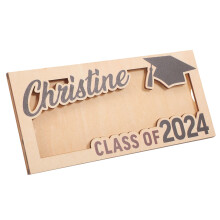 5Pcs Lightweight Wood Graduation Money Wallet Stylish Cash Holder