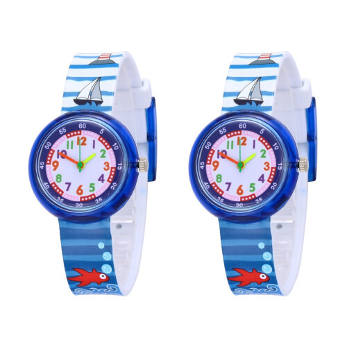 2Pièces Enfants Quartz Motif Animé Durable 1
