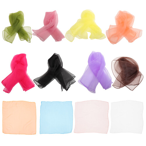 48Pcs Candy Colored Dance Scarves for Kids Performance Props 2