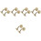 10Pcs Strong Golden Handrail Wall Mounted Bracket Banister Support 5