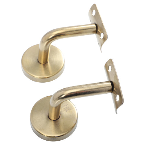 10Pcs Strong Golden Handrail Wall Mounted Bracket Banister Support 1