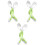 6Pcs Safe Green Baby Feeding Fork Spoon Kids Tableware Set 3