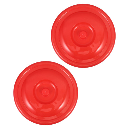 10Pcs Red Plastic Trash Can Lids Round Bin Covers for Kitchen 1