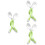 6Pcs Safe Green Baby Feeding Fork Spoon Kids Tableware Set 6