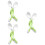 6Pcs Safe Green Baby Feeding Fork Spoon Kids Tableware Set 7