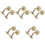 10Pcs Strong Golden Handrail Wall Mounted Bracket Banister Support 4