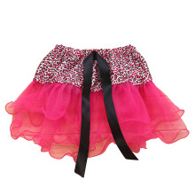 2Pcs Kids Tutu Skirt Rosy Ballet Skirt Three Layer Elastic Waistband