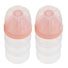 6Pièces Range Lait Poudre Bébé Rose Triple Couche Empilable