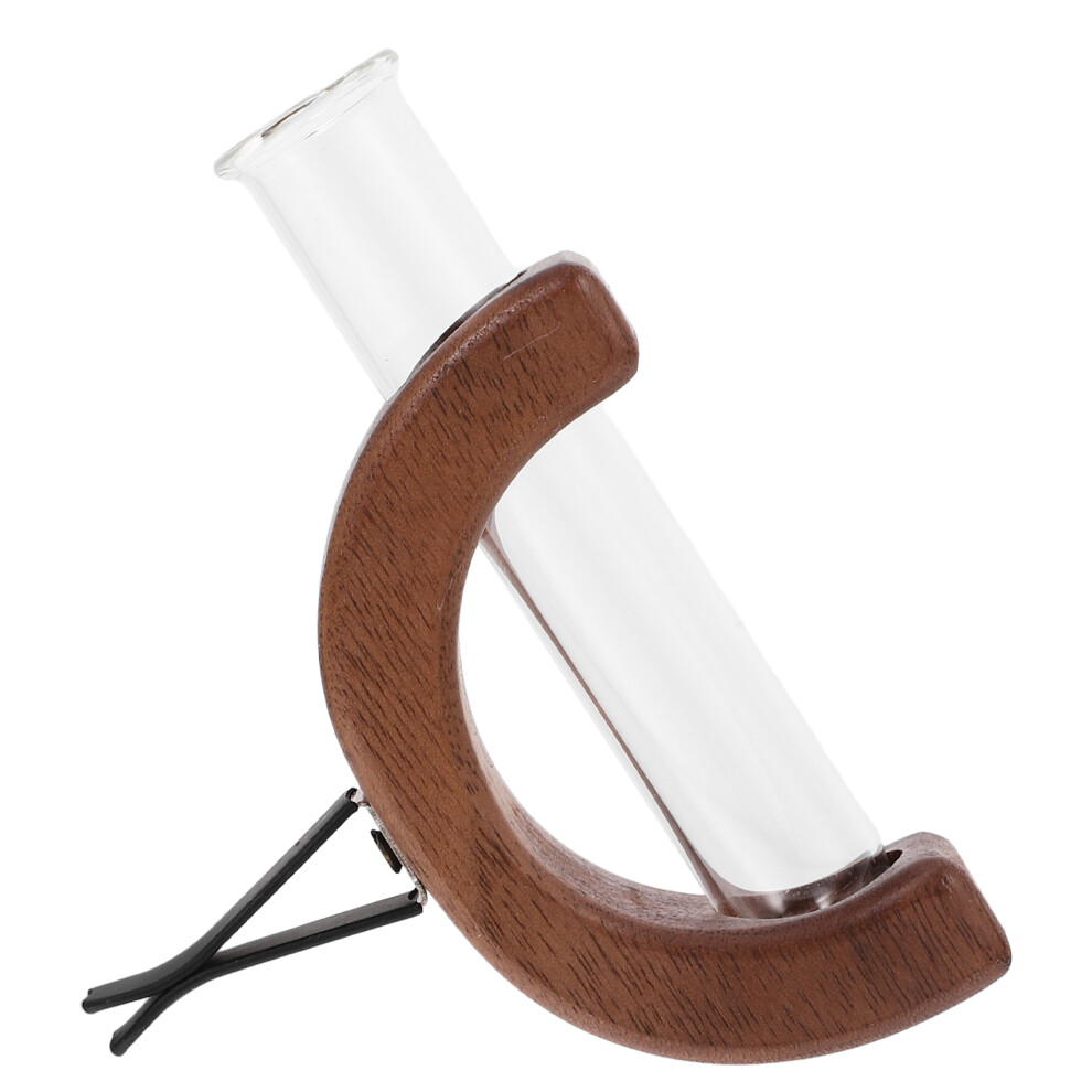 2Pcs Car Accessories Coffee Wood Glass Vase Perfume Vent Clip 3612303683995