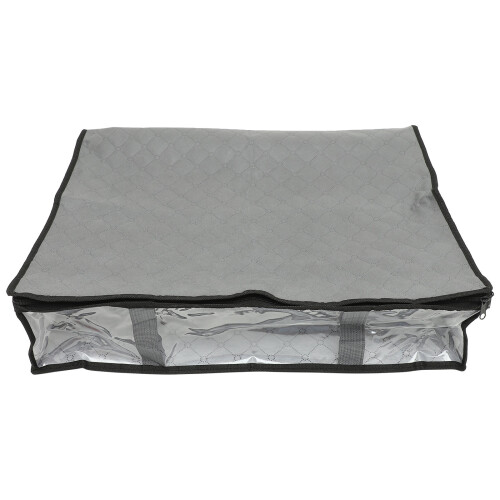 3Pcs Multipurpose Grey Under Bed Storage Bag with Handles and Window