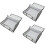 3Pcs Multipurpose Grey Under Bed Storage Bag with Handles and Window 7