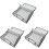 3Pcs Multipurpose Grey Under Bed Storage Bag with Handles and Window 3