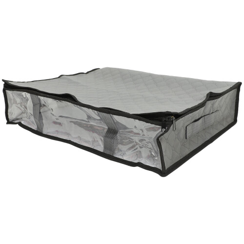 3Pcs Multipurpose Grey Under Bed Storage Bag with Handles and Window 1