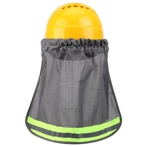 6Pcs Grey Hard Hat Visor Neck Shade Polyester Outdoor Cover