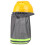 6Pcs Grey Hard Hat Visor Neck Shade Polyester Outdoor Cover 10