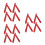 12Pcs Metal Folding Ladder Hinges Red Support Replacement for Ladders 9