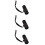 3Pcs Black Monocular Optical Telescope 10x25 Compact Scope 6