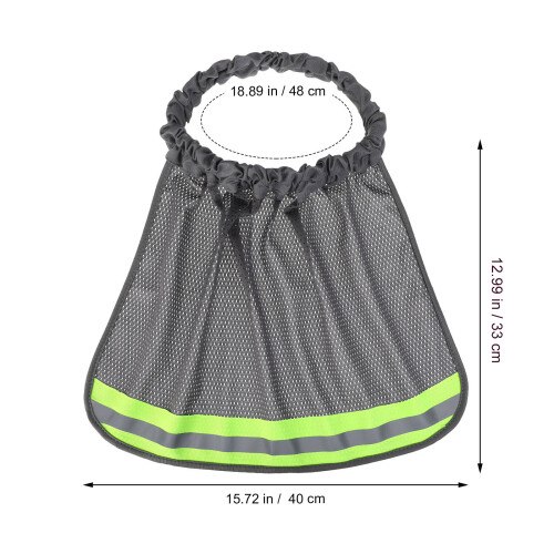 6Pcs Grey Hard Hat Visor Neck Shade Polyester Outdoor Cover 2