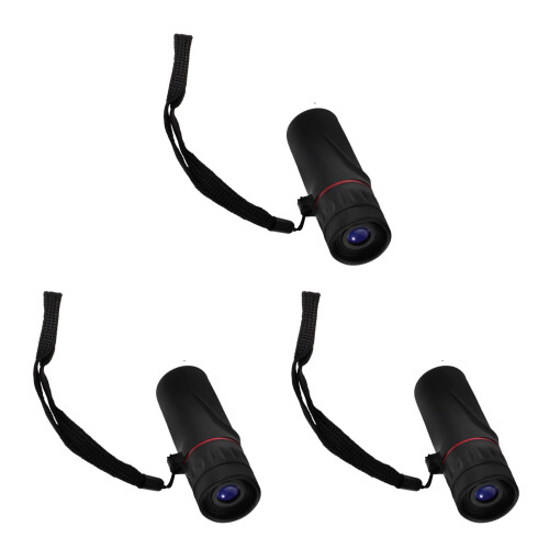 3Pcs Black Monocular Optical Telescope 10x25 Compact Scope 2