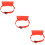 3Pièces Fixation Murale Cylindre Gaz Rouge PP Robuste 10