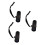 3Pcs Black Monocular Optical Telescope 10x25 Compact Scope 7