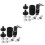 2Sets Drum Set Gadgets Felt Cymbal Pads Kit Black Drum Accessories 4