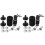 2Sets Drum Set Gadgets Felt Cymbal Pads Kit Black Drum Accessories 3