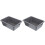 2Pcs Grey Plastic Utility Bus Tub Multipurpose Tote Box with Handles 2