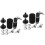 2Sets Drum Set Gadgets Felt Cymbal Pads Kit Black Drum Accessories 5