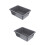 2Pcs Grey Plastic Utility Bus Tub Multipurpose Tote Box with Handles 6