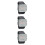 3Pièces LED Noir Silicone Réglable Rouge Multifonction 5