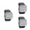 3Pièces LED Noir Silicone Réglable Rouge Multifonction 8