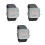 3Pièces LED Noir Silicone Réglable Rouge Multifonction 7