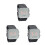 3Pièces LED Noir Silicone Réglable Rouge Multifonction 4