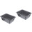 2Pcs Grey Plastic Utility Bus Tub Multipurpose Tote Box with Handles 3