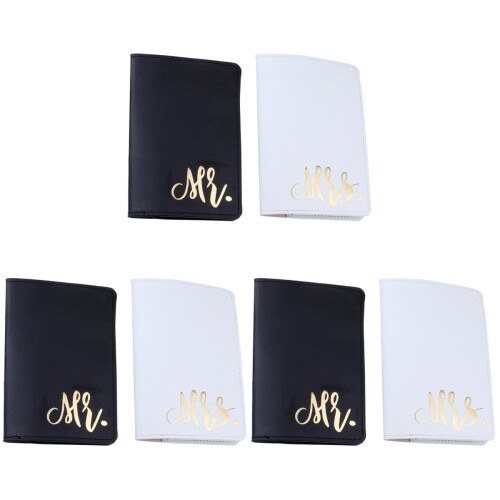 6Pcs Elegant PU Passport Document Holder Wallet for Travel 1