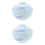 2Pcs Blue Ceramic Covered Soup Bowl Non-Slip Kitchen Utensil 4