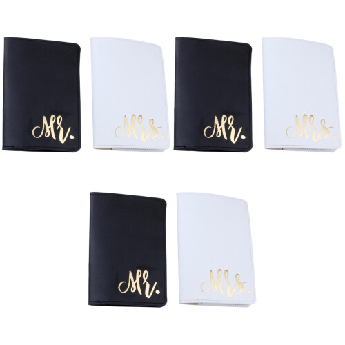 6Pcs Elegant PU Passport Document Holder Wallet for Travel 2