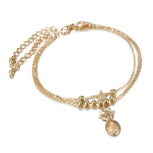 2Pcs Chain Anklets Alloy Jewelry for Women Fashion Gift