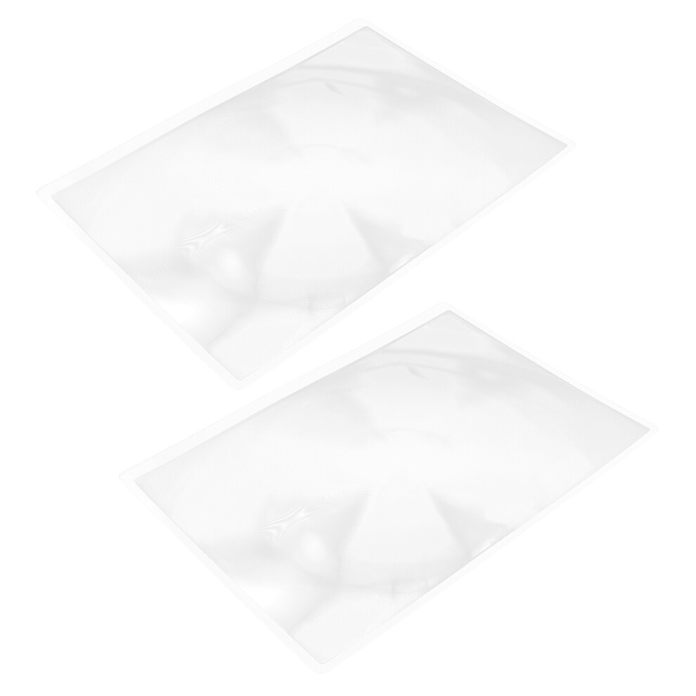 Villcase 10Pcs Transparent Pvc Page Magnifier Sheets 3X For Elderly Reading Aid