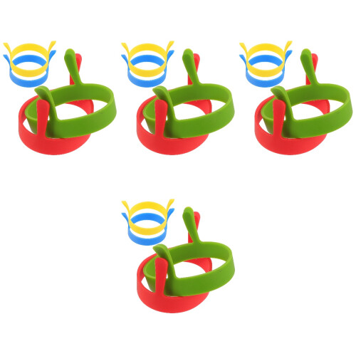 32Pcs Silicone Egg Rings Nonstick Round Omelette Rings Assorted Colors 1
