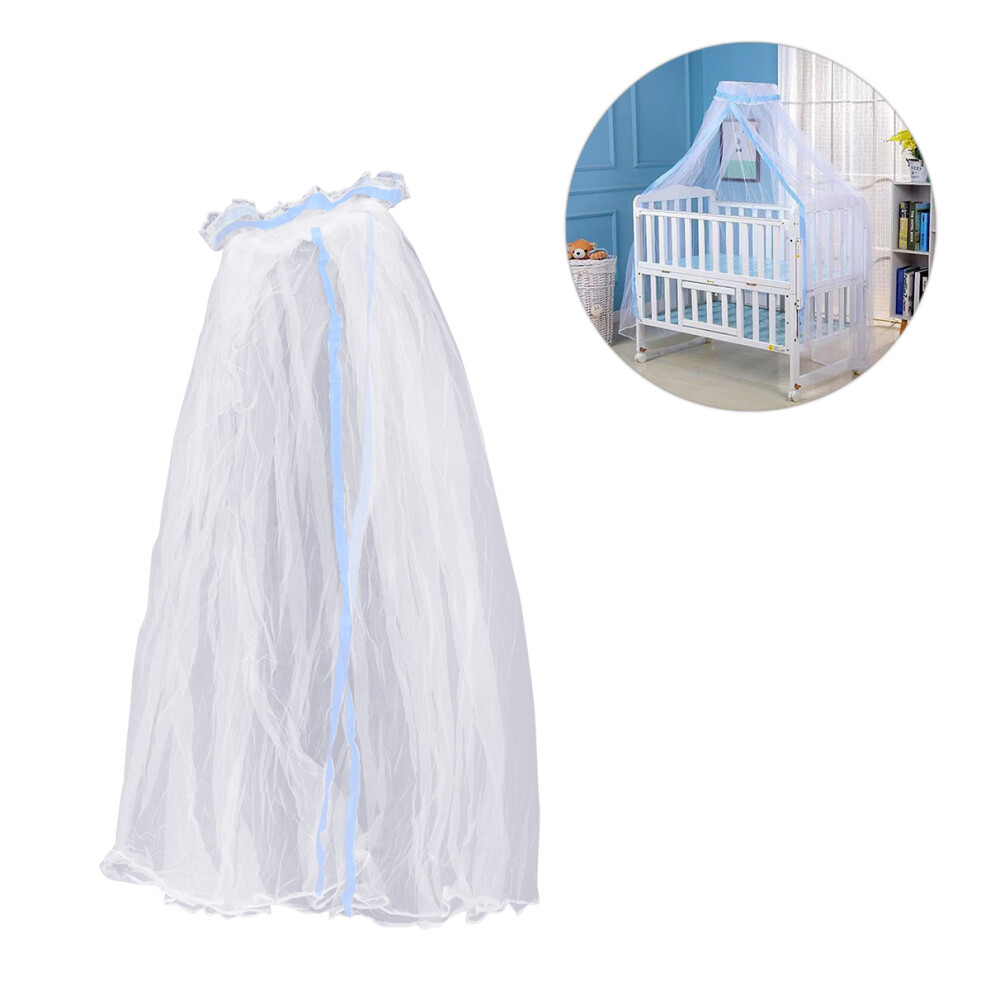 3Pcs Bed Net Canopy Dome Netting Lightweight Blue Villcase