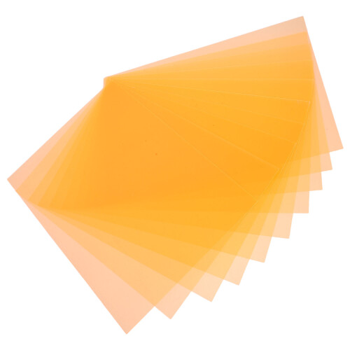 20Pcs Orange PVC Flexible Sheets High Transparency Teaching Film 1