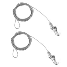 4Pcs Silver Stainless Steel Curtain Steel Cable Heavy Duty for Home
