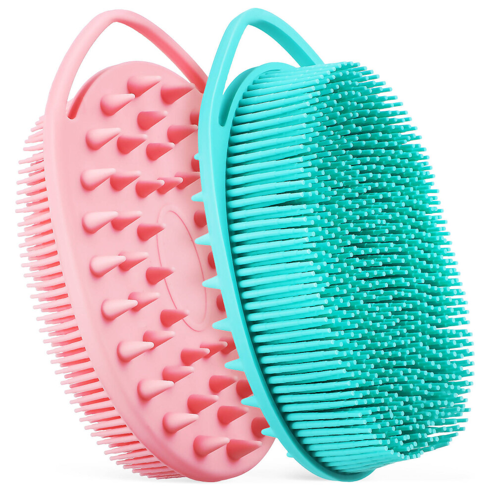 Inoomp 4Pcs Soft Bristle Silicone Body Scrubbers For Bathing And Massage