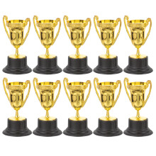 40Pcs Lightweight Golden Plastic Trophies for Kids Competition Prizes