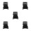 5Pcs Black ABS Headphone Wall Mount Stand Desk Holder for Storage 8