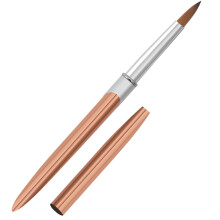 3Pcs Rose Gold Aluminum Nail Art Brushes for Gel Striping and Manicure